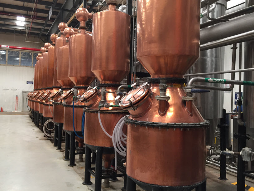 Fermentation to Distillation... Steps to make Tequila - Patron Tequila HanD HammereD Copper Pot Stills 5