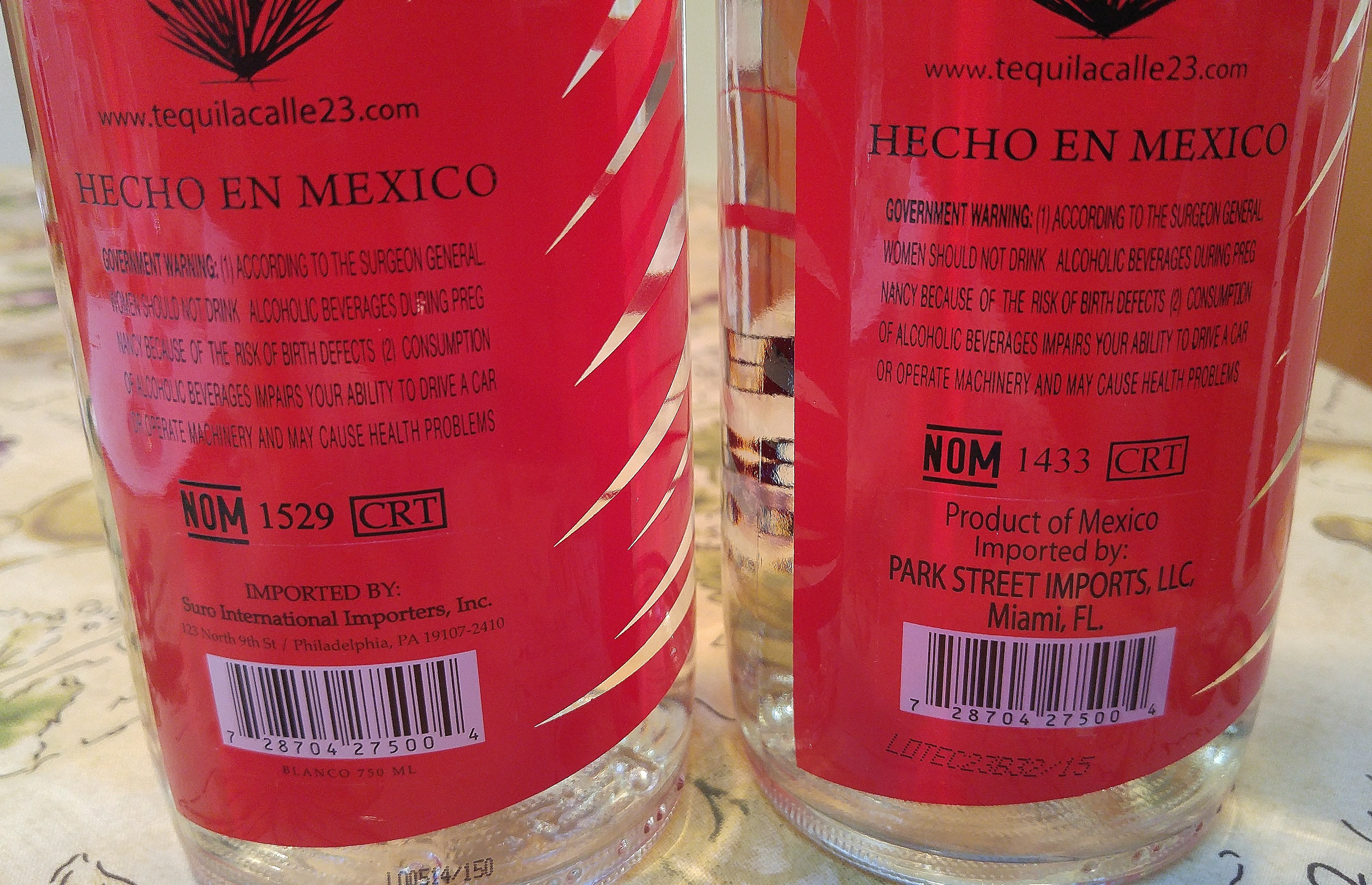 Comparing Tequila Lots